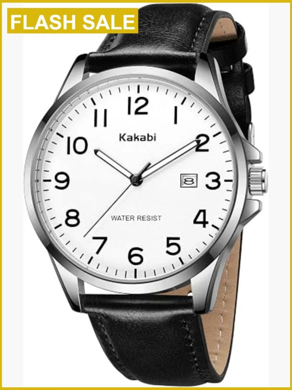 Waterproof Quartz Analog Wrist Watch Leather Strap Minimalist
